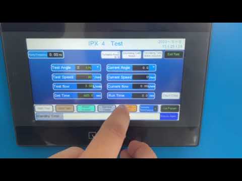 فيديوهات الشركة حول IEC 60529 IPX3/IPX4 oscillating tube with rotation table, control system and water tank