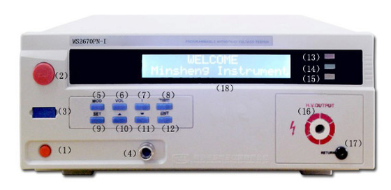 MS2670PN برنامج التحكم في تحمل اختبار الجهد