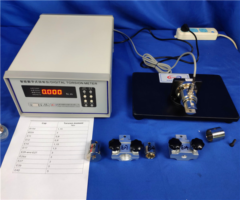 IEC60061 الرقمية اختبار عزم الدوران ضوء معدات اختبار لقمامة نهاية ، مصباح كاب اختبار عزم الدوران