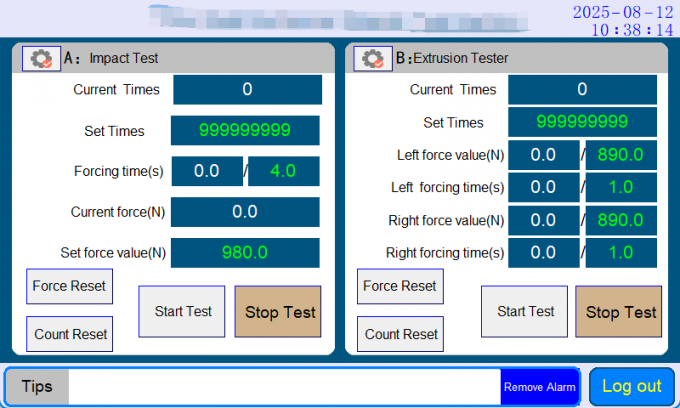 Toilet Seat Extrusion Tester with AC220V±10% Power Supply 0.5MPa Driving Air Pressure and IEC 60335-2-84 Compliance