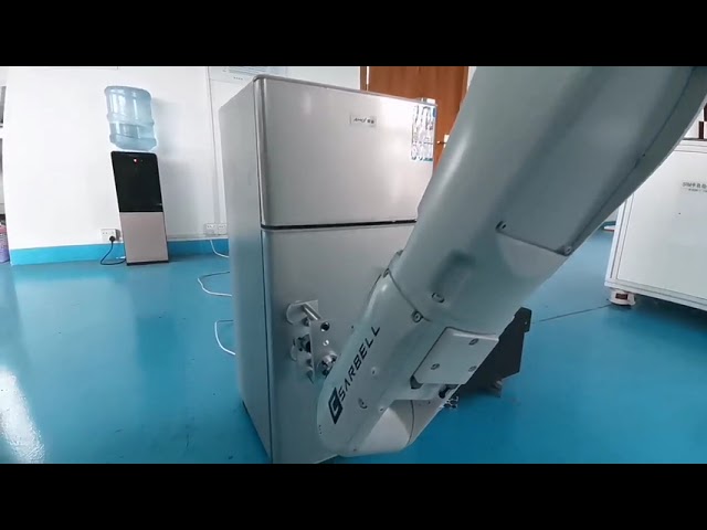 فيديوهات الشركة حول Robotic arm for refrigerator door durability test - continuously open and close